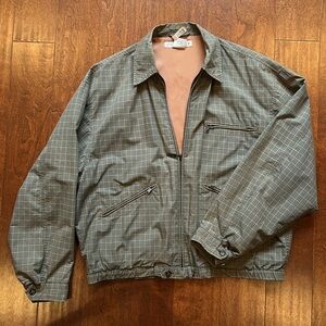 Vintage Claiborne Men’s Jacket, Mini Checks, Size Medium
